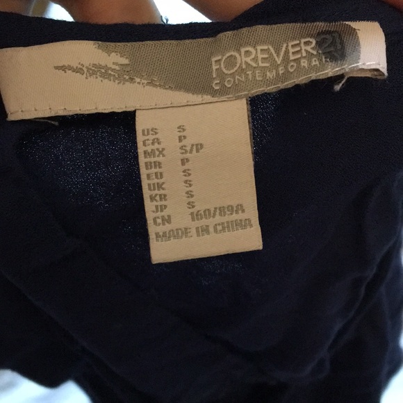 navy blue crop top - Picture 2 of 2